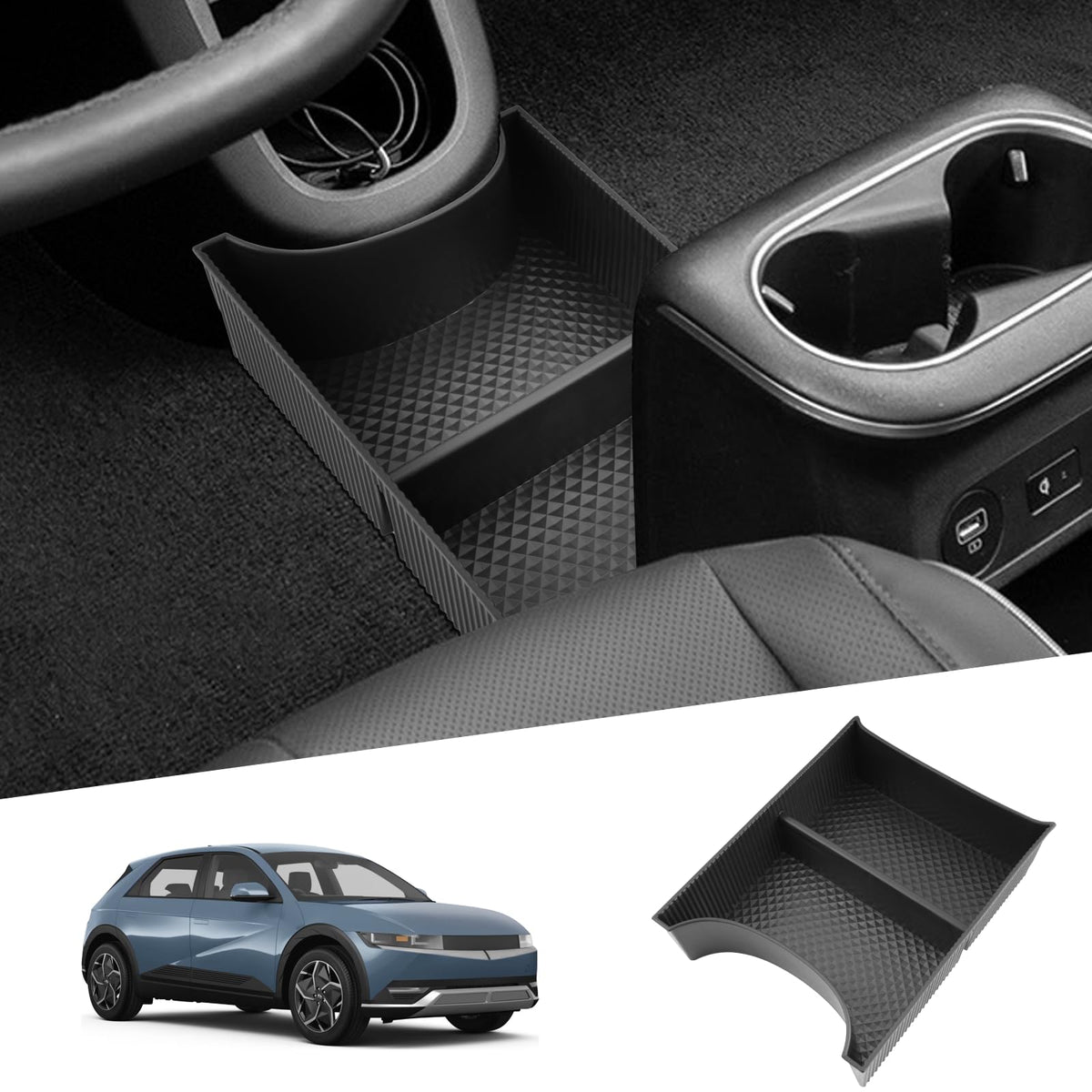 SHAOHAO Compatible with Hyundai Ioniq 5 2021 2022 2023 2024 2025 Centre Console Armrest Storage Box Accessories Centre Armrest Organiser Tray