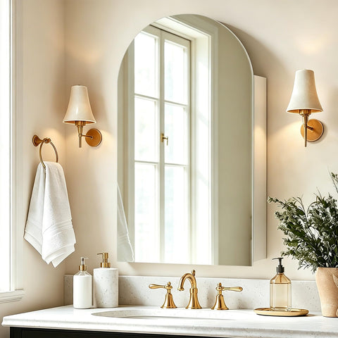 Ymahizax Arch Bathroom Mirror Cabinet