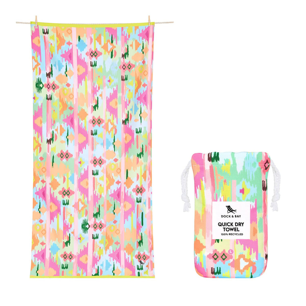 Dock & Bay Quick Dry Beach Towel - Ibiza Glow, Extra Large