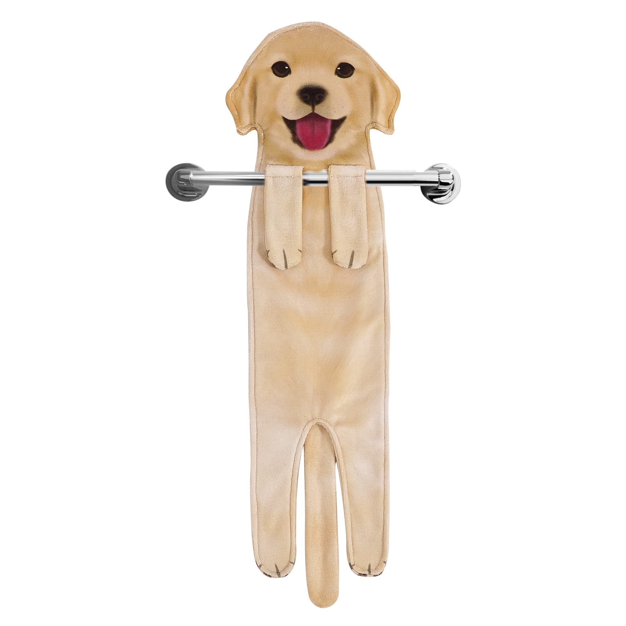 Golden Retriever Dog Funny Hand Towels for Bathroom Kitchen -Cute Decor Dog Dad Mum Women Fathers Mothers Day Easter Gifts Decorative Hanging