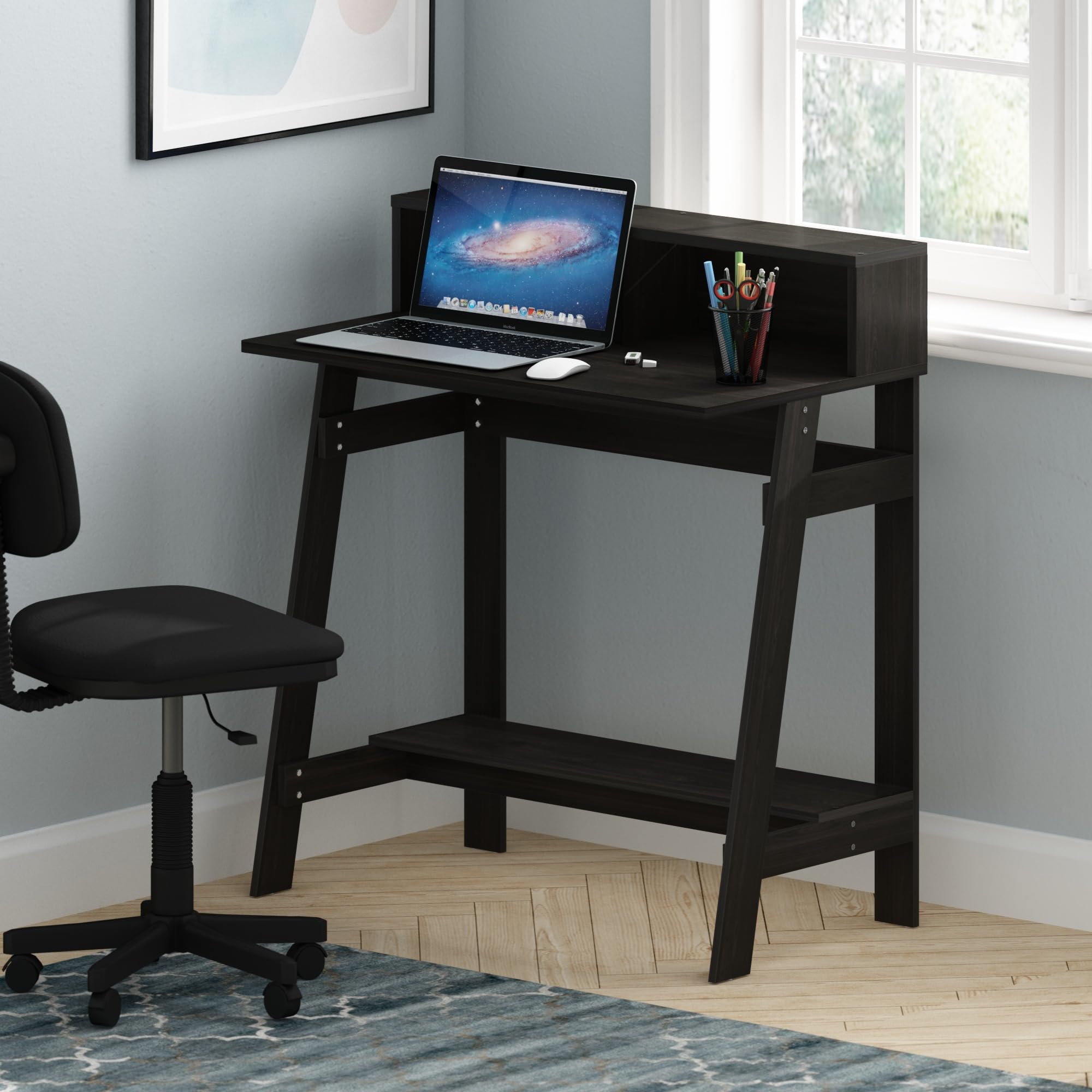 Furinno Simplistic A Frame Computer Desk, Study Desk, Writing Desk, Espresso