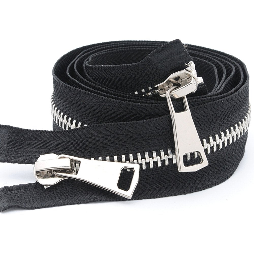 ByaHoGa 63 cm #5 Metal Zip 2 Way Separable Silver (TW)