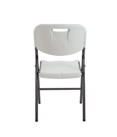 Office Hippo Occasional Folding 4 Leg Chair, Plastic, White
