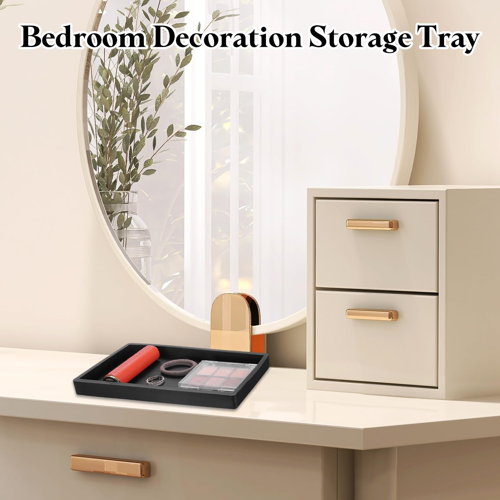 sourcing map Silicone Bathroom Tray, 11.8" x 4.9" Rectangular Vanity Tray for Dresser Top, Toilet