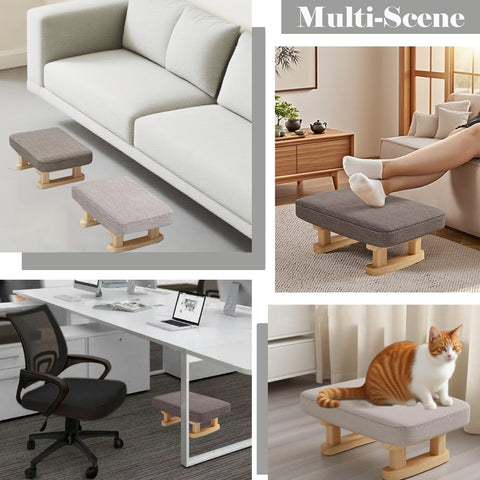 Stowetry Foot Stool, Pouffe Footstool with Removable Cover