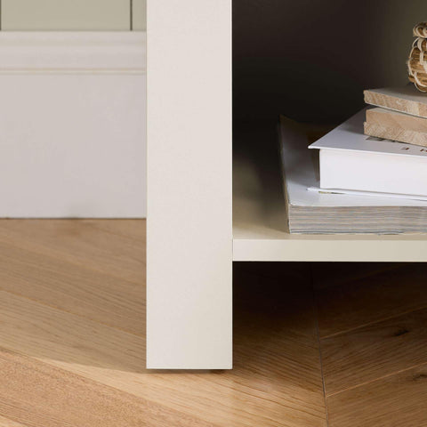 Birlea Highgate 1 Drawer Lamp Table Cream & Oak Effect