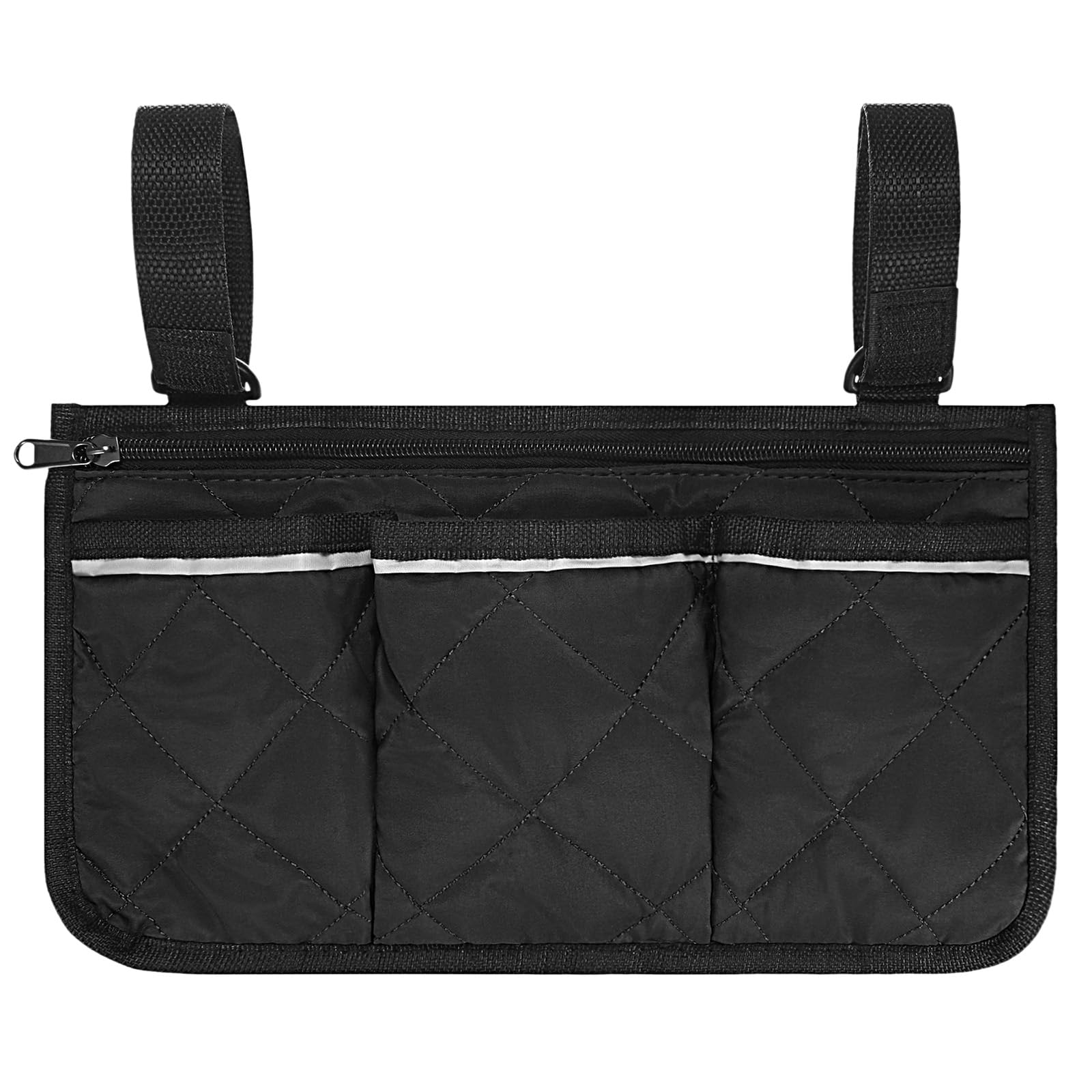 TIXIPEM 1-Pack Beach Chair Armrest Bag 12.8"x7" Polyester, Black