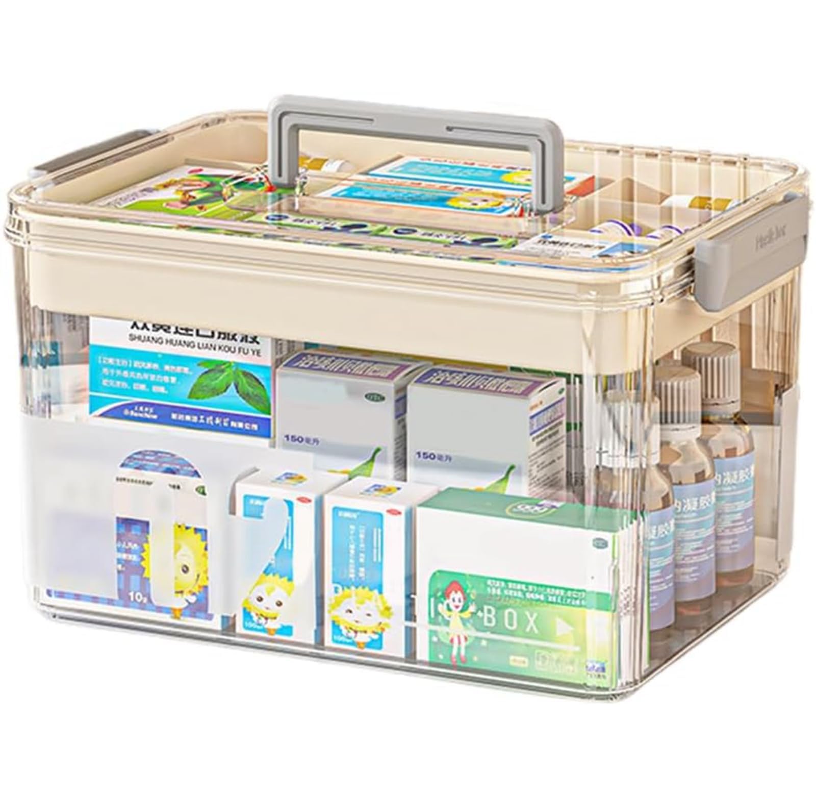 Yongheng Medicine box, Medicine storage Box, Medicine Storage Box Large, Portable with Lid Medication Storage Box