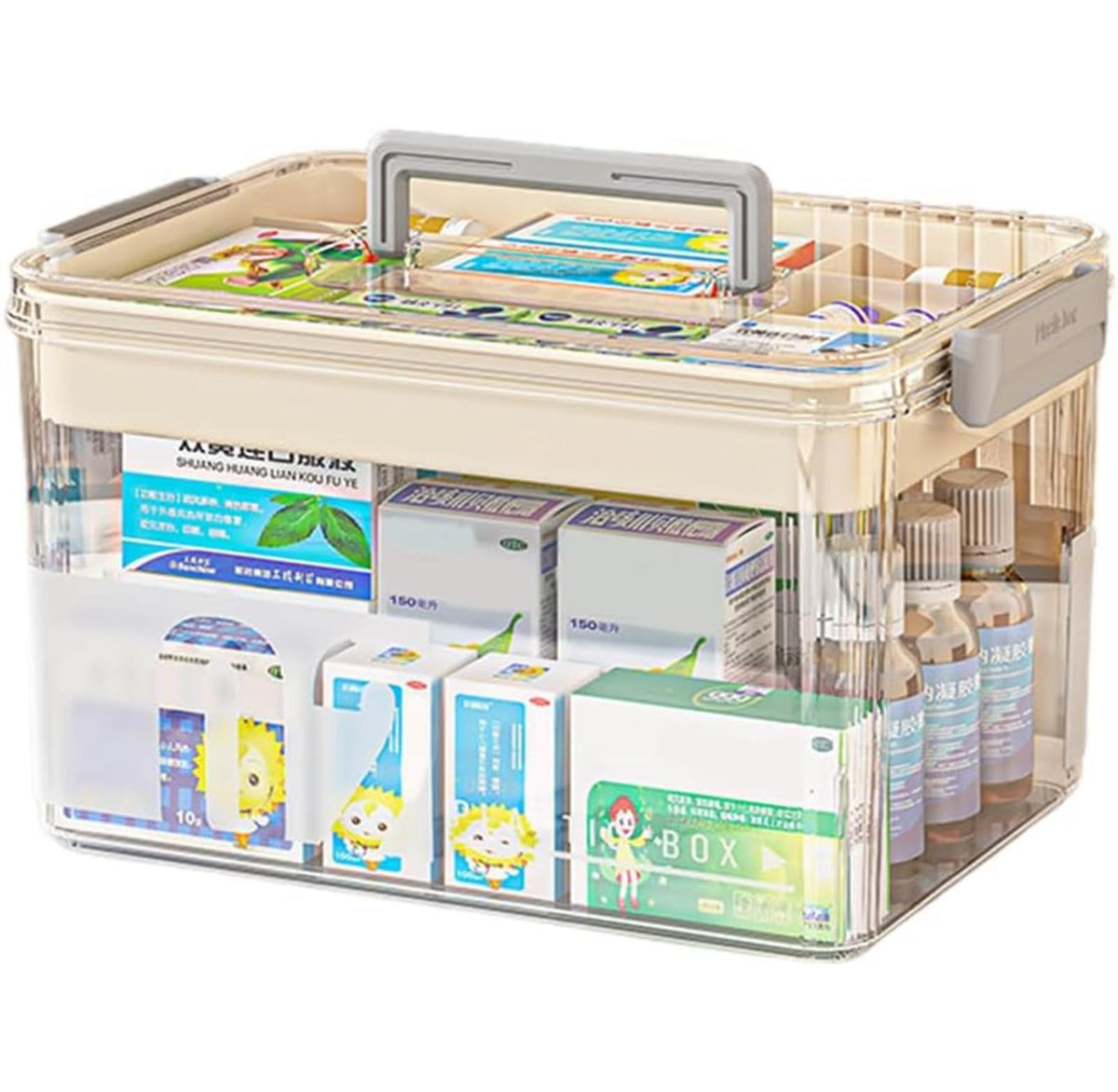 Yongheng Medicine box, Medicine storage Box, Medicine Storage Box Large, Portable with Lid Medication Storage Box