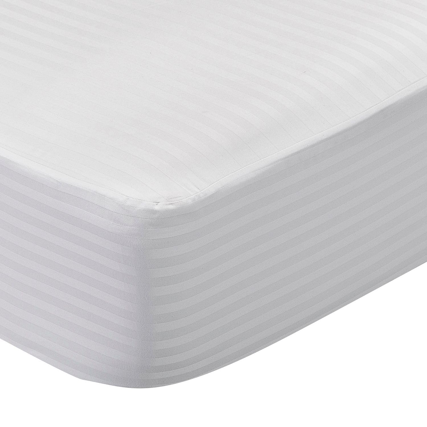 Pikolin Home – Ticking Mattress Protector, 100% Cotton, white, Lit 105-105 x 190/200 cm