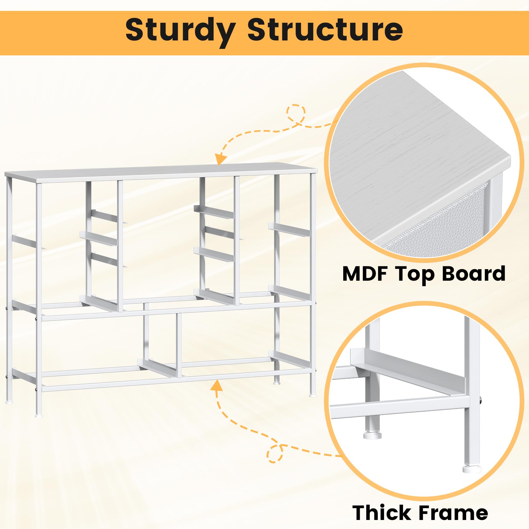 Feonase Chest of Drawers,Bedroom Dresser with 9 Fabric Drawers, Metal Frame & MDF Wood Top, Adjustable Feet, Storage Organizer Unit for Bedroom