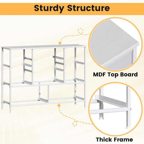 Feonase Chest of Drawers,Bedroom Dresser with 9 Fabric Drawers, Metal Frame & MDF Wood Top, Adjustable Feet, Storage Organizer Unit for Bedroom
