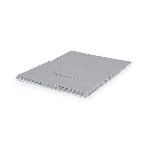 Compactor Foldable Storage Box with Lid, Non-Woven Polypropylene and Cardboard, 40 x 50 x 25cm, Boston Range, Grey, RAN10907