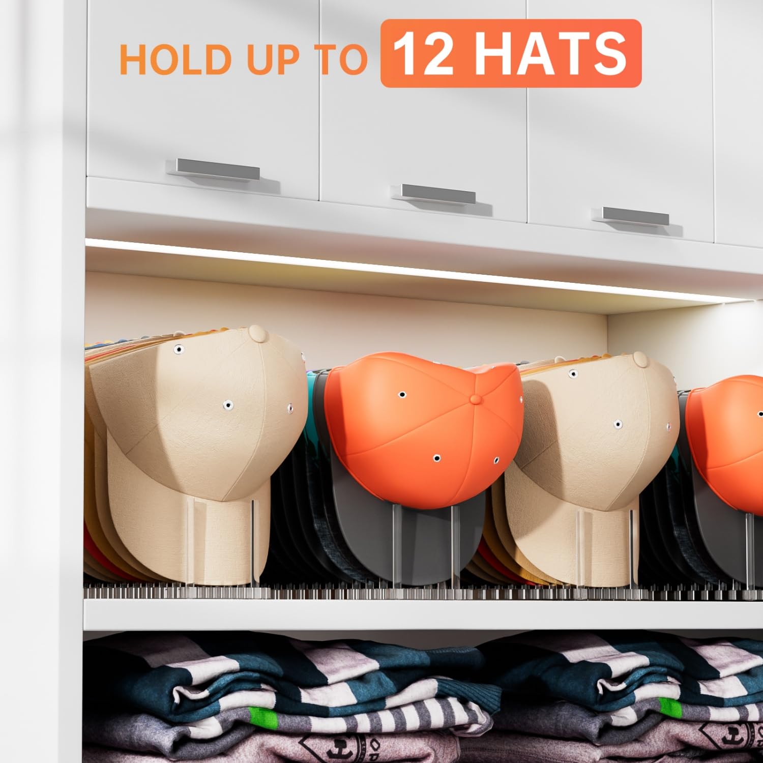 AFAjwsc Hat Organizer and Display Stand for 12 Caps, Baseball Cap Holder