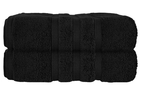 Uk Furniture 2 Pack Extra Large|95x200cm| Super Jumbo Bath Sheet Towels100% Egyptian Cotton 700GSM Super Soft Towel Set. (Black)