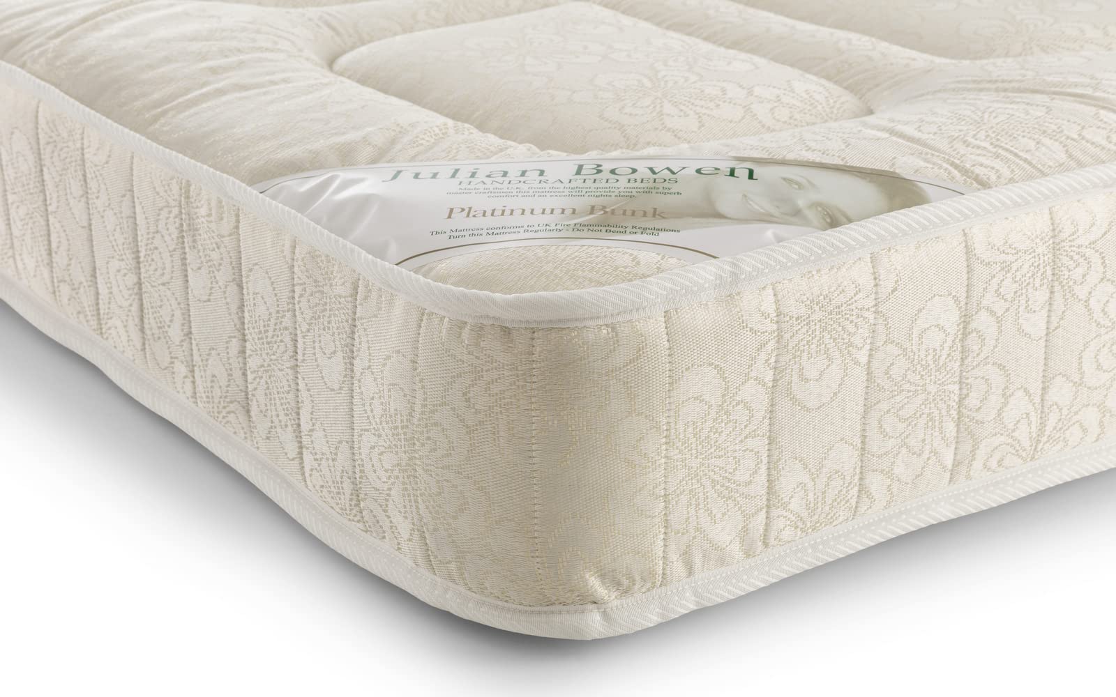 Julian Bowen Platinum Bunk Mattress, Single, 90cm - H18 x W91.5 x D191cm