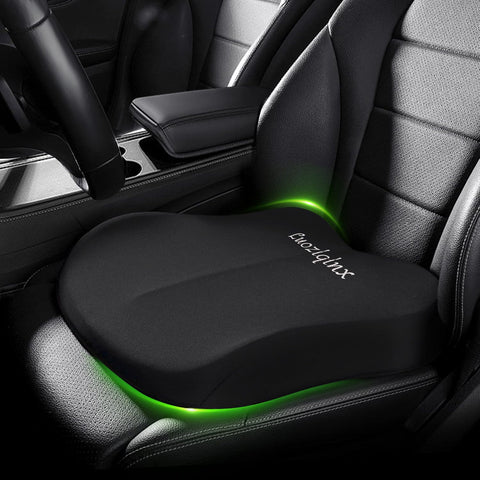 LUOZIQINX Car Seat Cushion Pad, 3.9in Wedge Car Booster Seat Cushion for Driving, Memory Foam Driver Seat Cushion Pillow for Office Chairs,Car