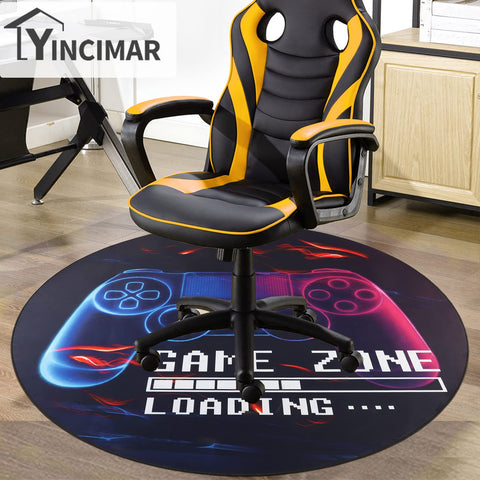 Yincimar Gaming Chair Mat for Hardwood Floor,Anti-Slip Floor Protector Game Controller Rubber Gaming Computer Chair Mat for Gaming Room Home Office