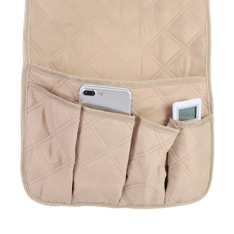 Sofa Chair Armrest Storage Organizer Non-Slip Couch Recliner Remote Control Holder Waterproof Sofa Arm Tidy Hanging Storage Bag with 5 Pockets Holder