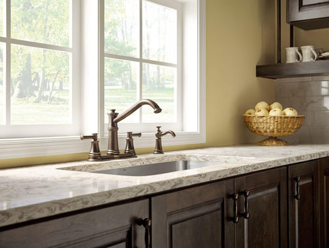Moen Deck Mounted Kitchen Soap Dispenser with Above The Sink Refillable Bottle, Oil-Rubbed Bronze, 1.12