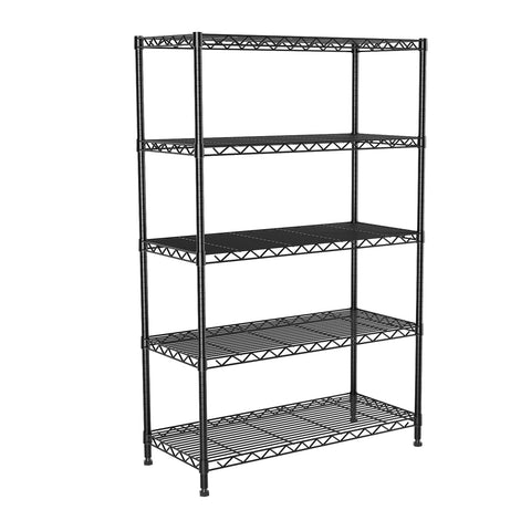 VANZBON 6-Tier Wire Shelving, Wire Shelving Unit (Black, 5-tier)