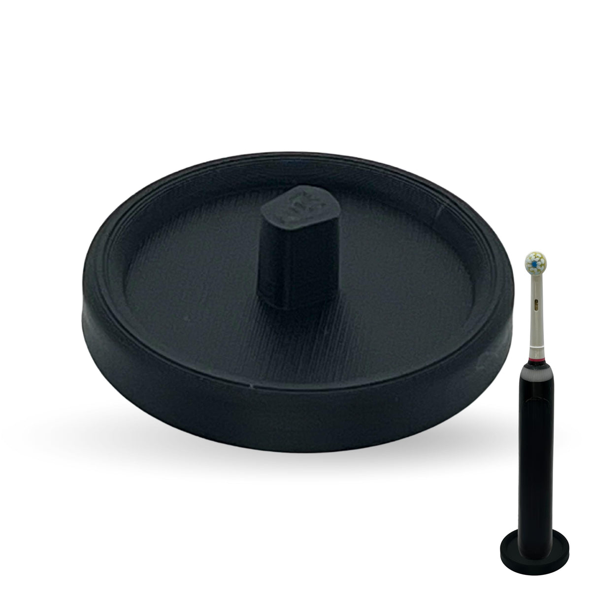 Oral Care Brand Electric Toothbrush Stand & Drip Tray (Black, Single)