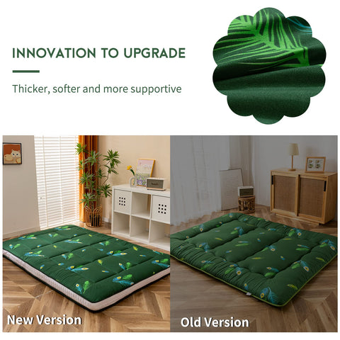 MAXYOYO Futon Mattress, Padded Japanese Floor Mattress Quilted Bed Mattress Topper