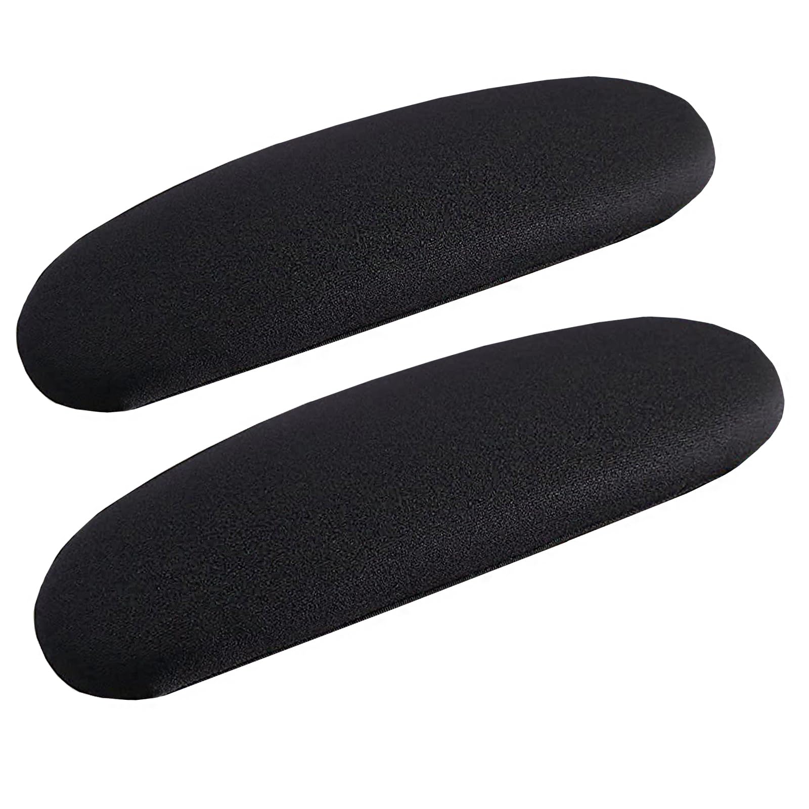 FYTXSZ Office Computer Chair Arm Covers - Stretchy Polyester Arm Cover Protector, Thickened Washable Arm Chair Covers Slipcovers - Black Pack of 2