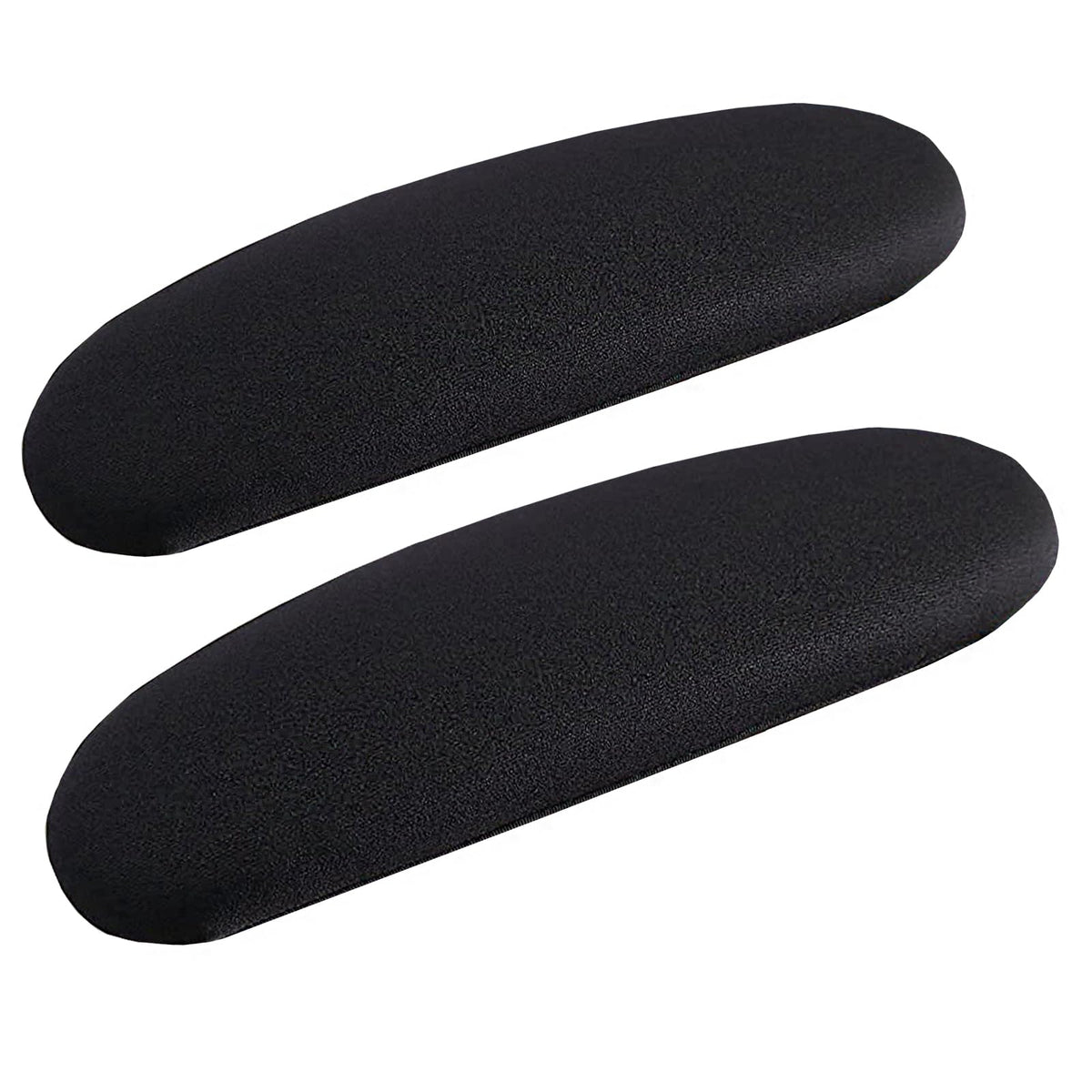 FYTXSZ Office Computer Chair Arm Covers - Stretchy Polyester Arm Cover Protector, Thickened Washable Arm Chair Covers Slipcovers - Black Pack of 2