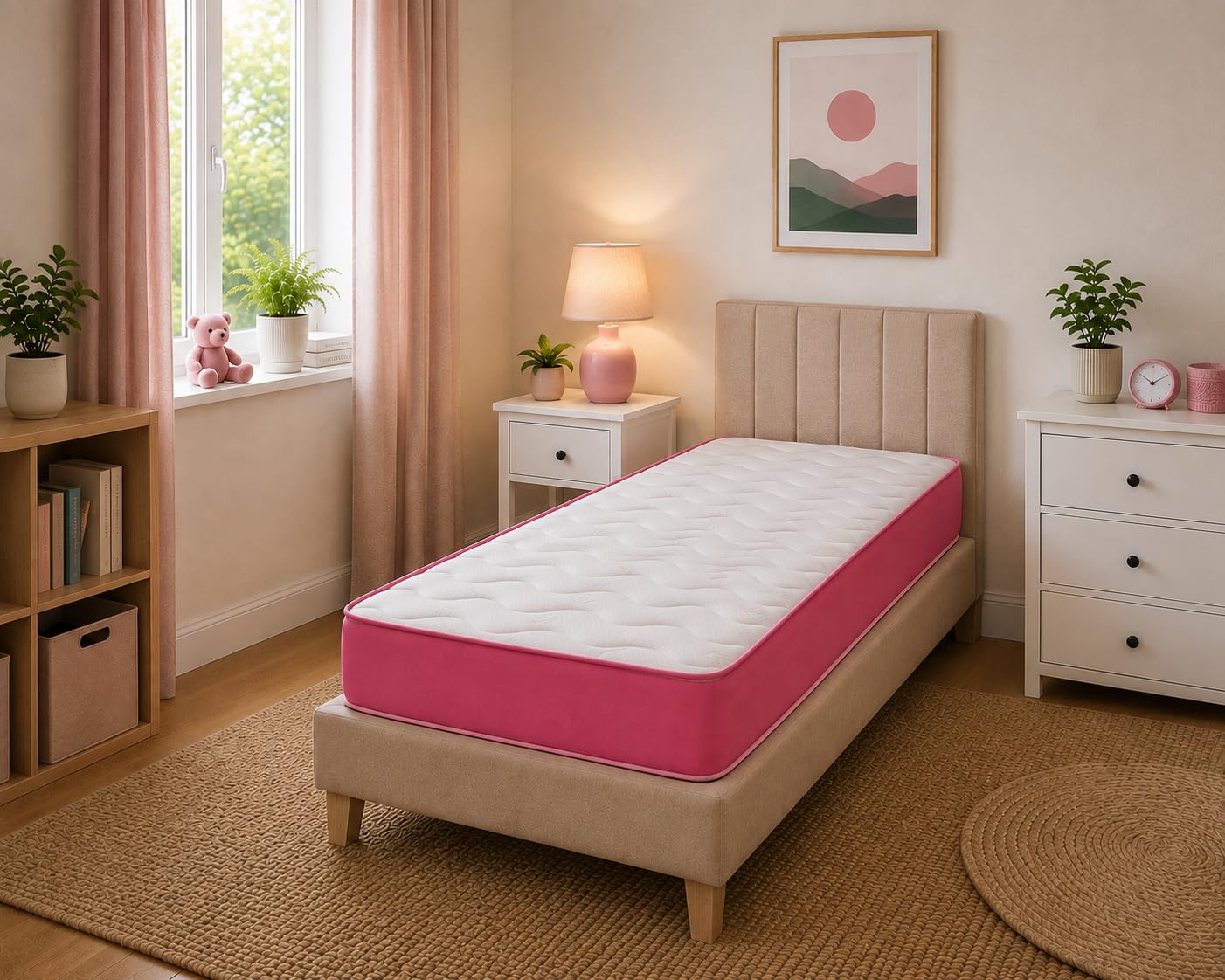 eXtreme comfort ltd Cooltouch Colours Pink Single Mattress