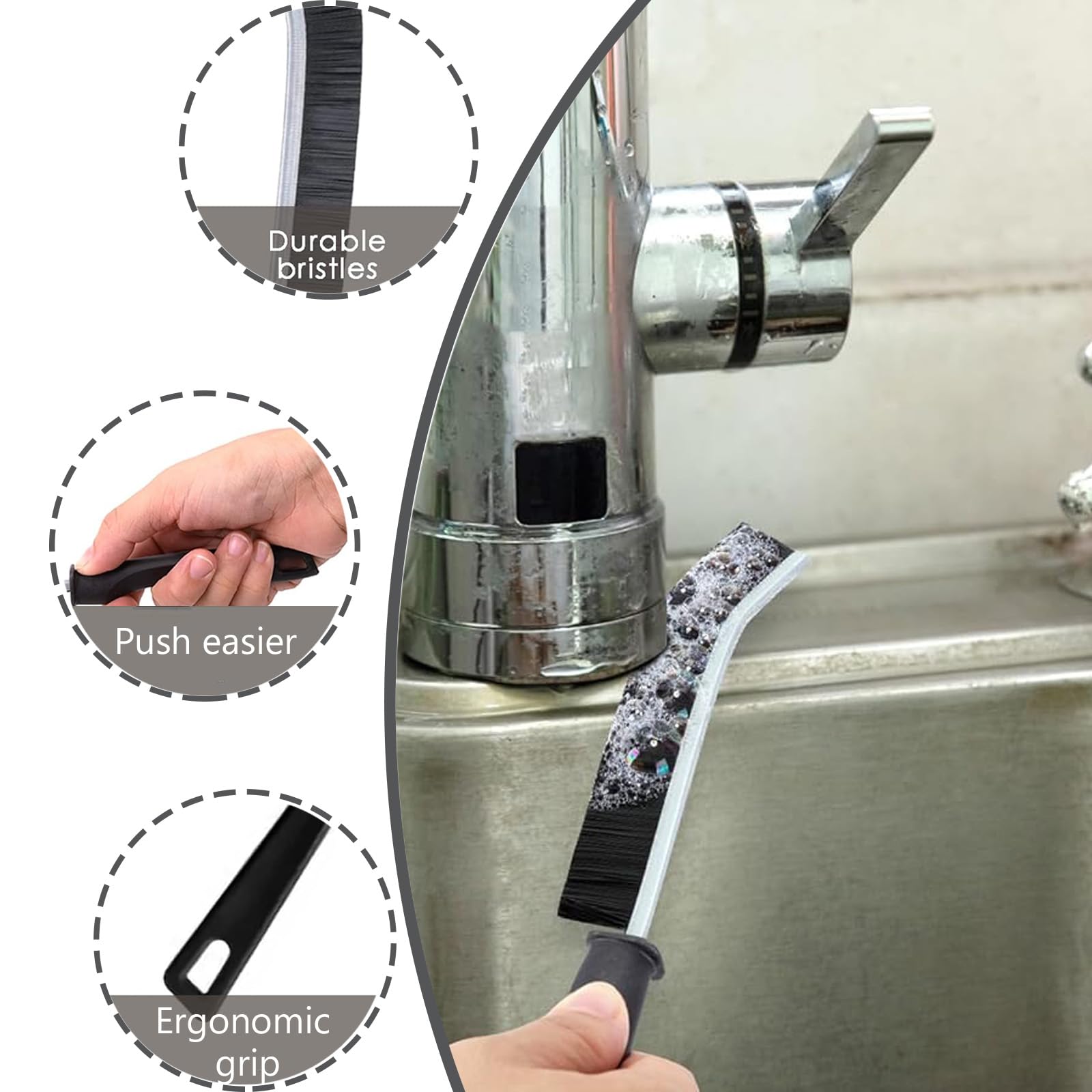 6 Pcs Pumice Stone for Toilet Cleaning, with Non-Slip Long Plastic Handle
