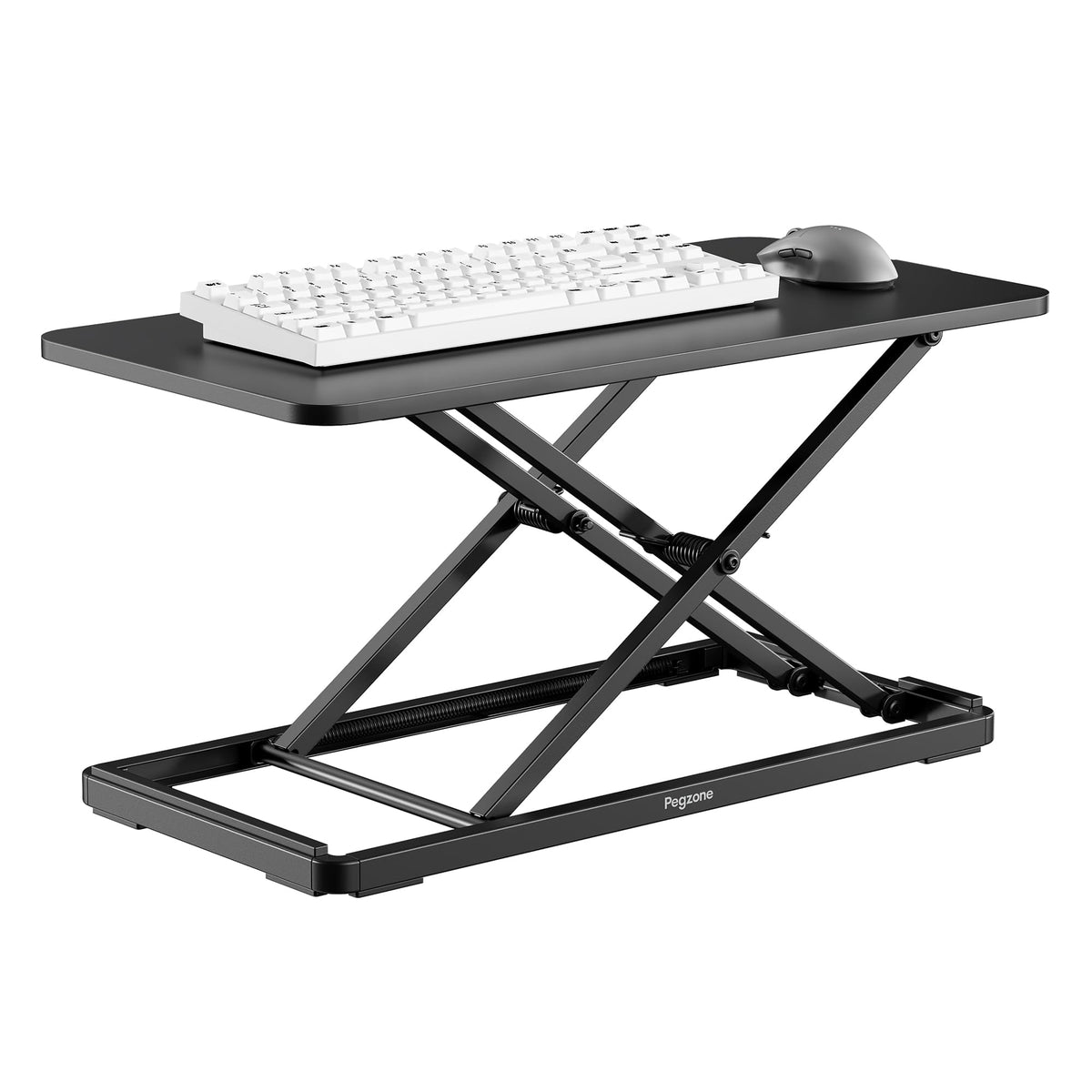 PEGZONE Standing Desk Converter, 24" x 12" Height Adjustable Desk Riser