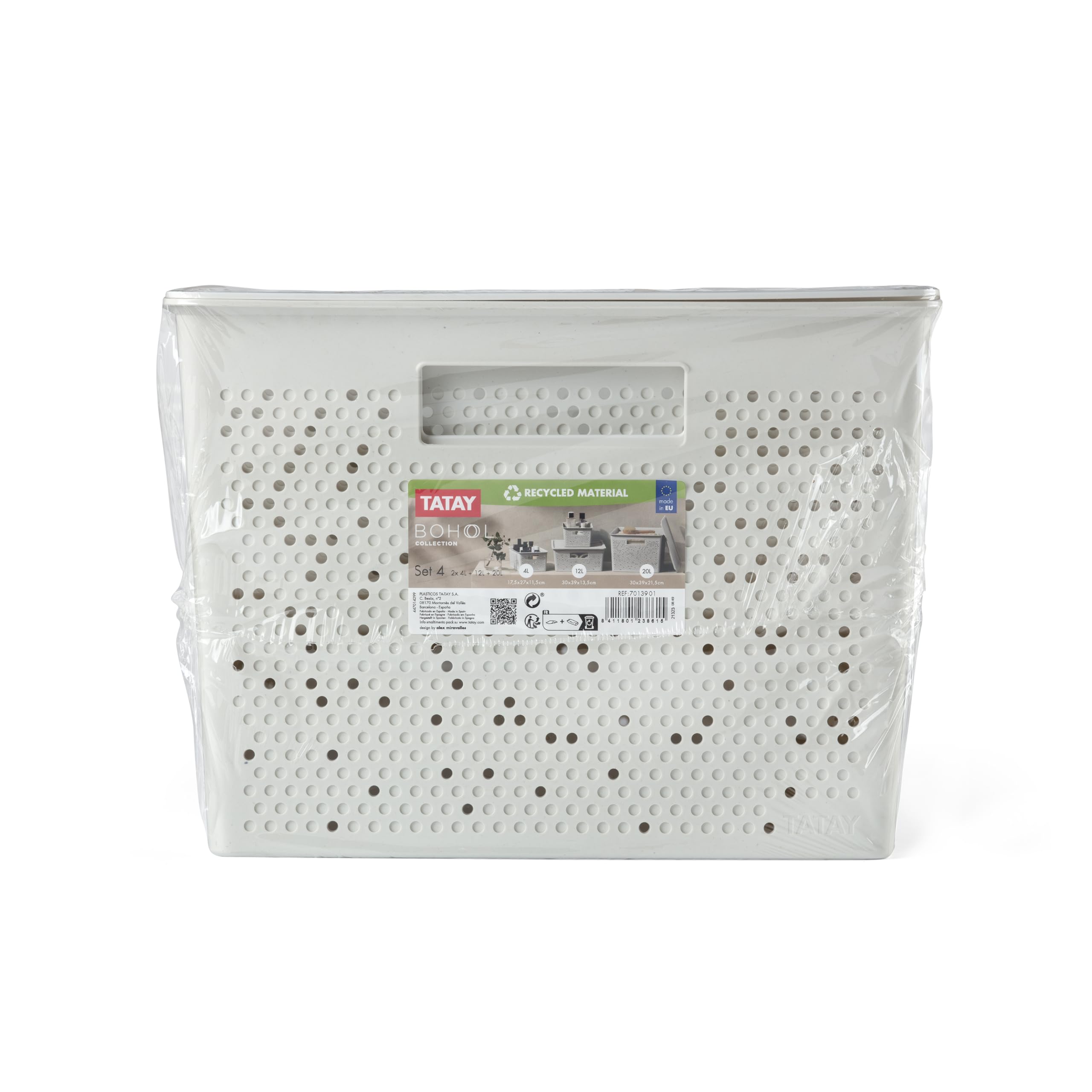 TATAY Storage Basket Bohol BPA-Free Stackable Design Modular Storage Design