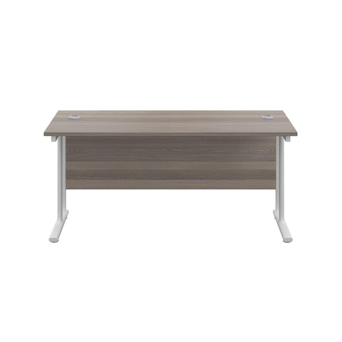 Office Hippo Heavy Duty Rectangular Cantilever Office Desk, Home Office Desk, Office Table, Integrated Cable Ports, PC Desk For Office or Home