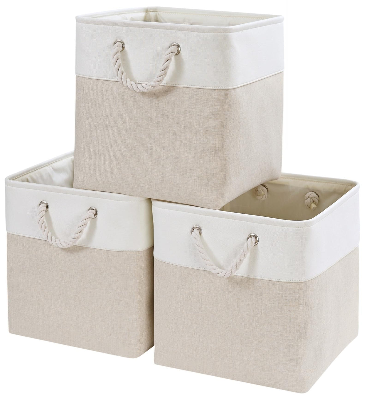 Mangata Fabric Storage Boxes, 28x28x28cm Storage Baskets Storage Cube Boxes for Organizing Clothes Shelf Nursery Home Closet