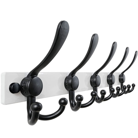 Dseap Coat Rack Wall Mount, Heavy Duty 2.5mm Base vs Flimsy 1mm, Double-Thick Solid Anti-Snap Hooks