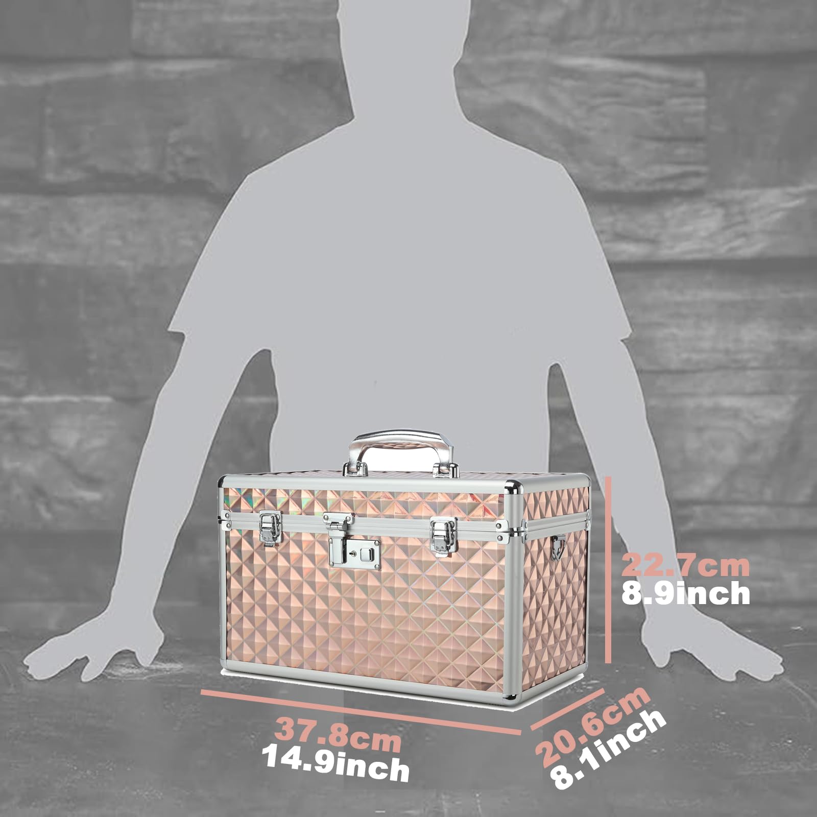 HEWEI WORKS Medication LockBox with Key, Lockable Medicine Storage Box, Security Lock Box, Medical Organizer