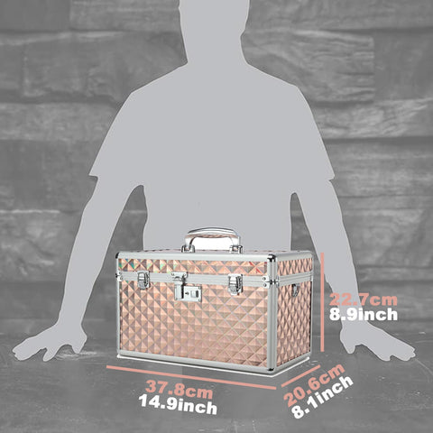 HEWEI WORKS Medication LockBox with Key, Lockable Medicine Storage Box, Security Lock Box, Medical Organizer