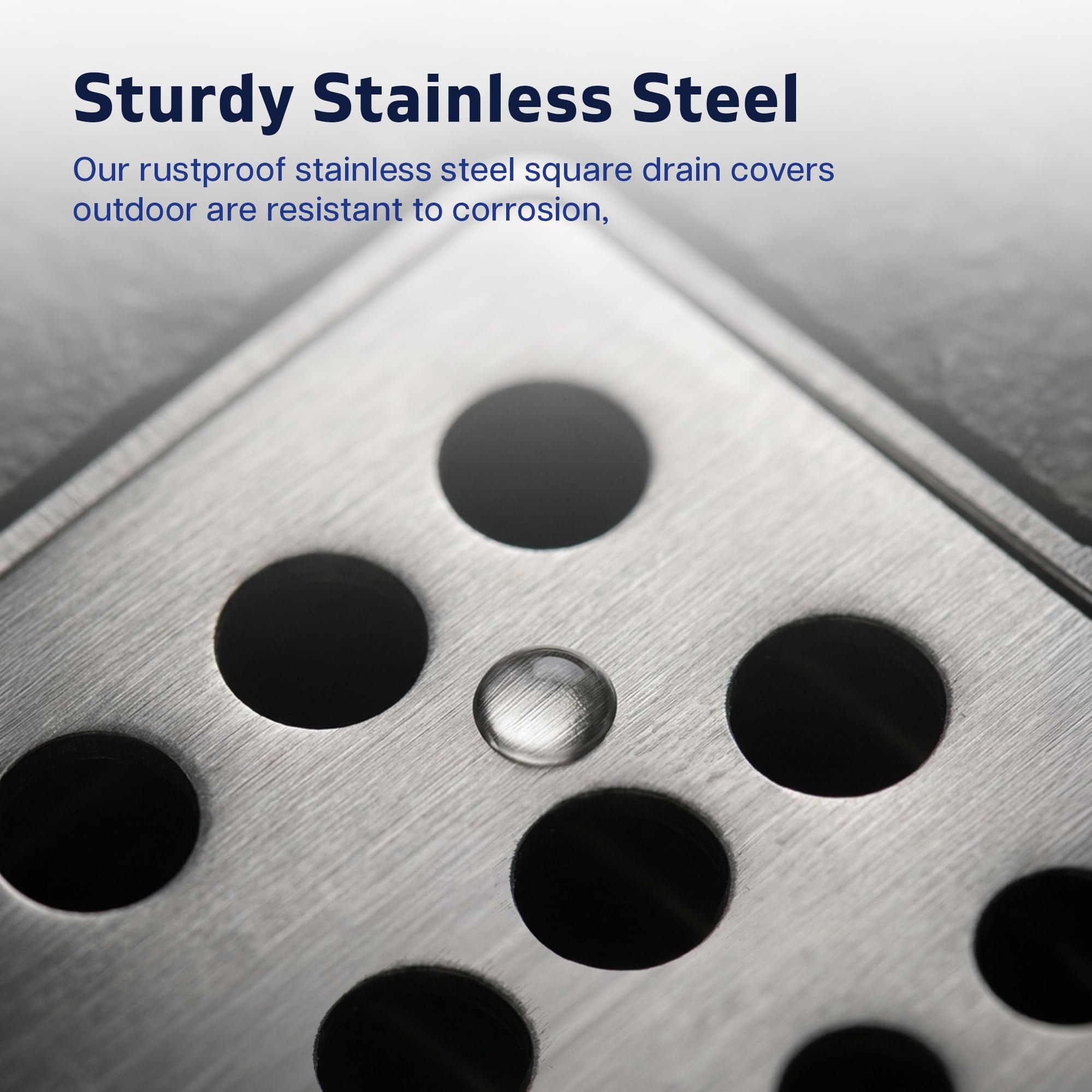 Steel Drain Cover 15 X 15cm - Pack of 2 Rustproof Swirl Drain Covers Outdoor & Indoor - Durable Mesh Drainage Covers Suitable as Shower Drain Cover