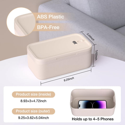 JOSTART Lockable Storage Box with Combination Code, Portable Small Medicine Box BPA-Free Phone Safe for Home Fridge Office Travel
