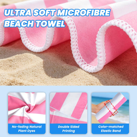 Microfibre Beach Towels for Adults - 1 Pack 180x90cm Microfibre Towel