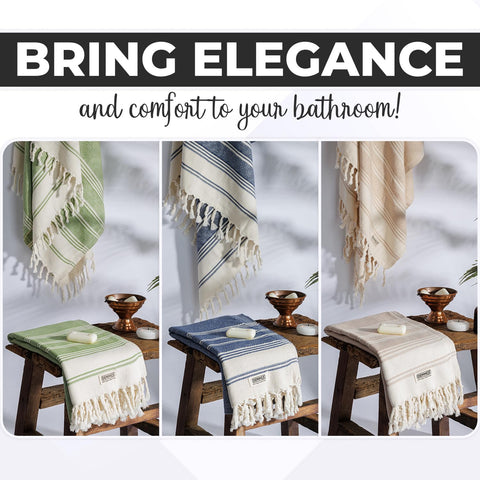 DEMMEX Organic Turkish Cotton Beach Bath Hammam Towel – Quick-Dry, Lightweight, Compact, Sand-Free Beach Towel & Blanket