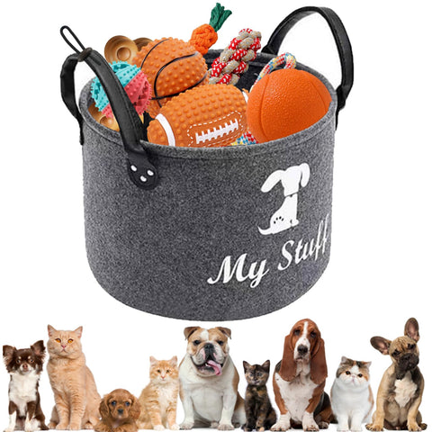 GegXcn Dog Toy Basket Storage, Multi-Functional Storage Basket, for Organize Pet Supplies Clothes Shoes & Household Items