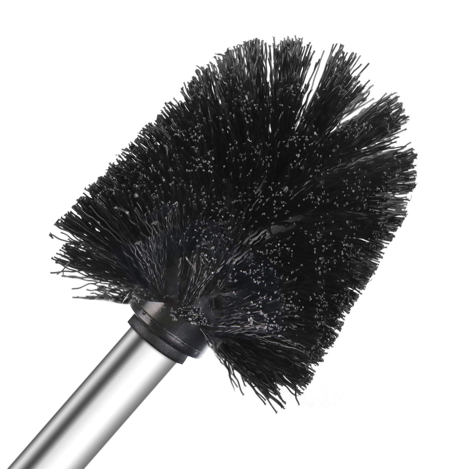 Toilet Brush, 4PCS Toilet Brushes with Stainless Steel Handle, Standing Stainless Steel Toilet Brushes for Bathroom Toilet-Ergonomic, Elegant,Durable