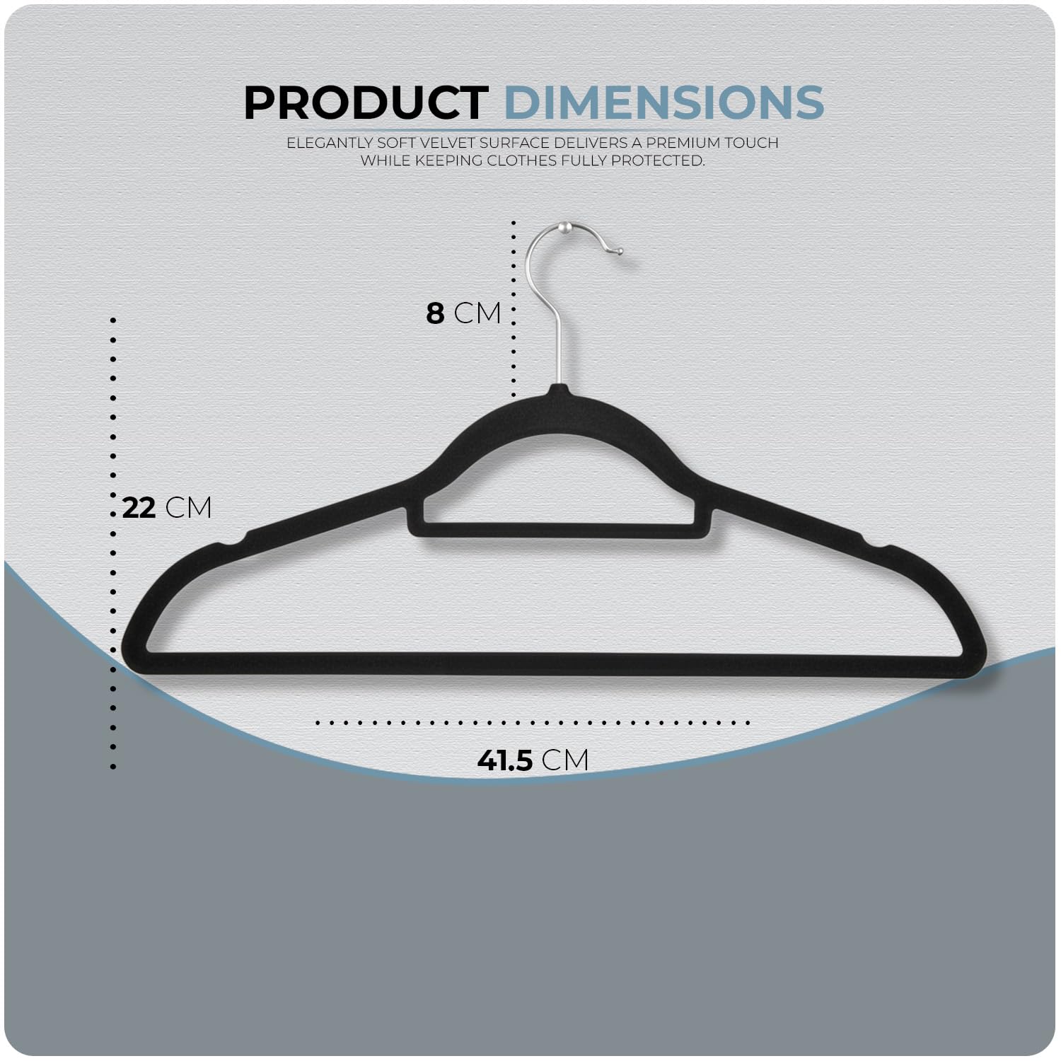 Scott 11 20-Pack Velvet Hangers for Clothes – Non-Slip Coat Hangers with Tie Organizer & 360° Hook – Strong