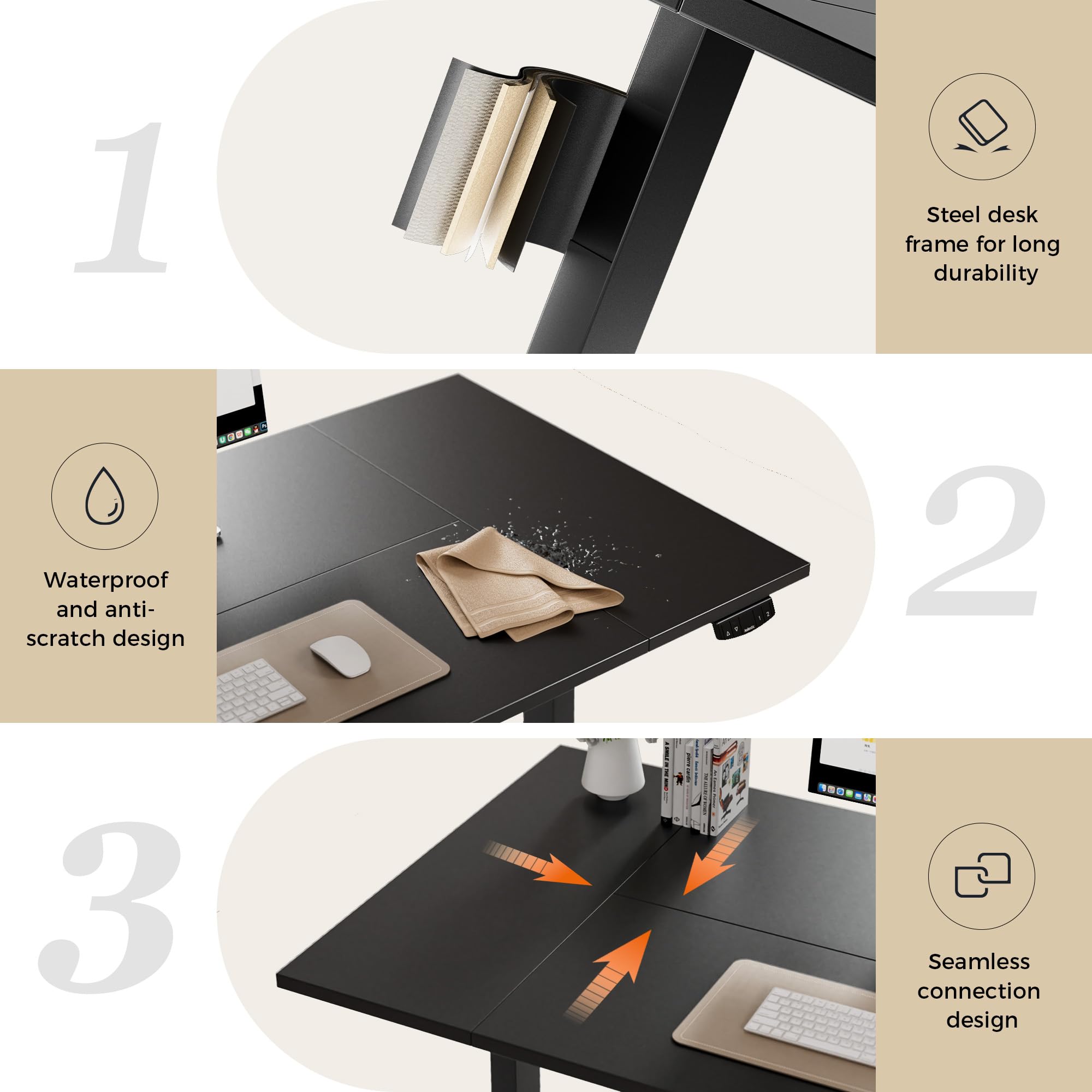 Agilestic Height Adjustable Electric Desk, 2 Memory Height, 120x80cm