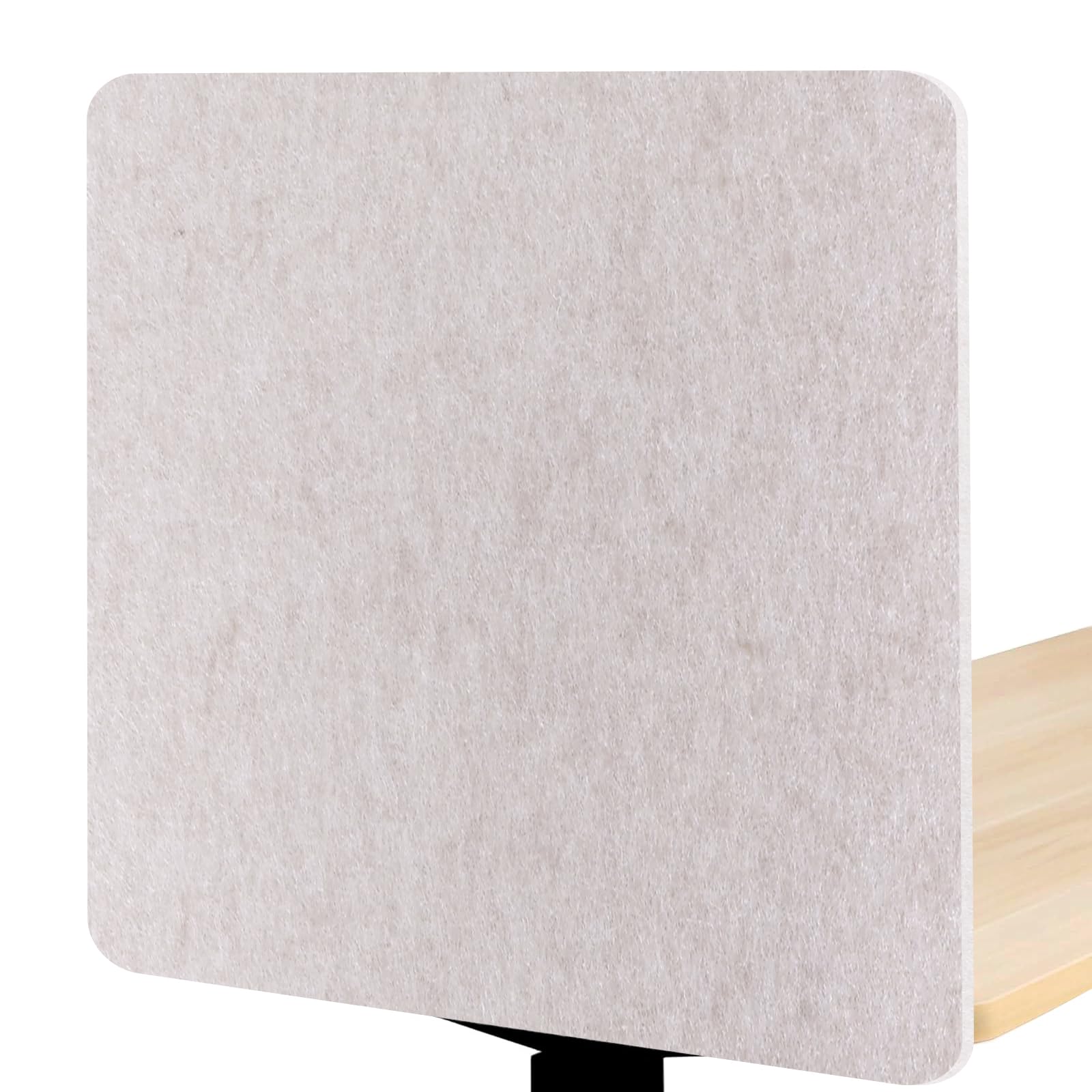 2-Pack Felt Desk Dividers, Clamp-On Privacy Panels, 60 x 60 cm, Oatmeal