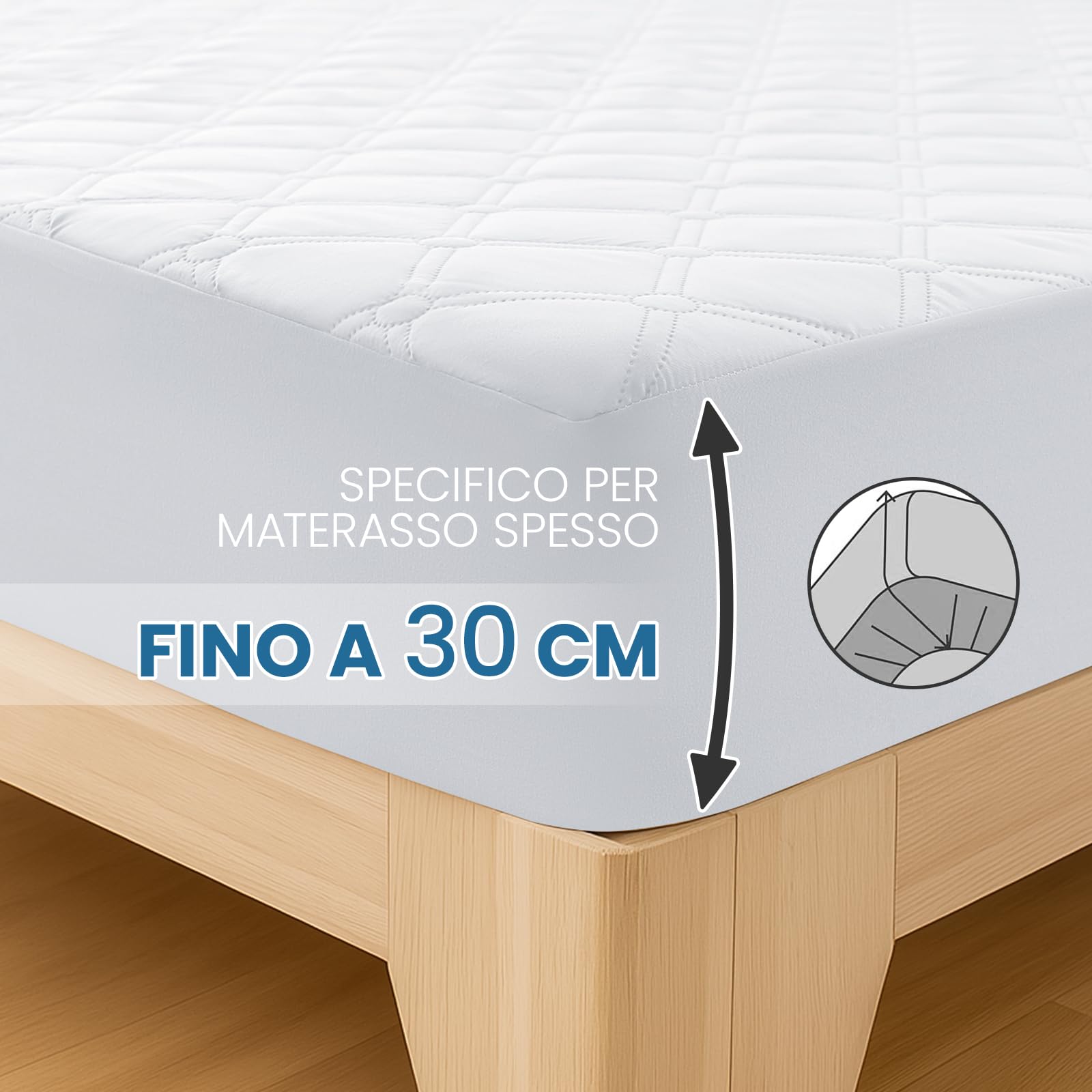 Ystyle Fitted Sheet 90 x 190 cm, Microfibre, Fitted Sheet - Mattress Height up to 30 cm, White