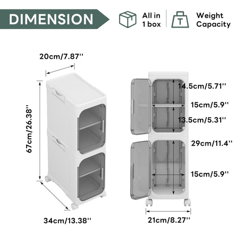 YVVVVY 20cm Bathroom Storage Cabinet, Waterproof Small Tolilet Unit