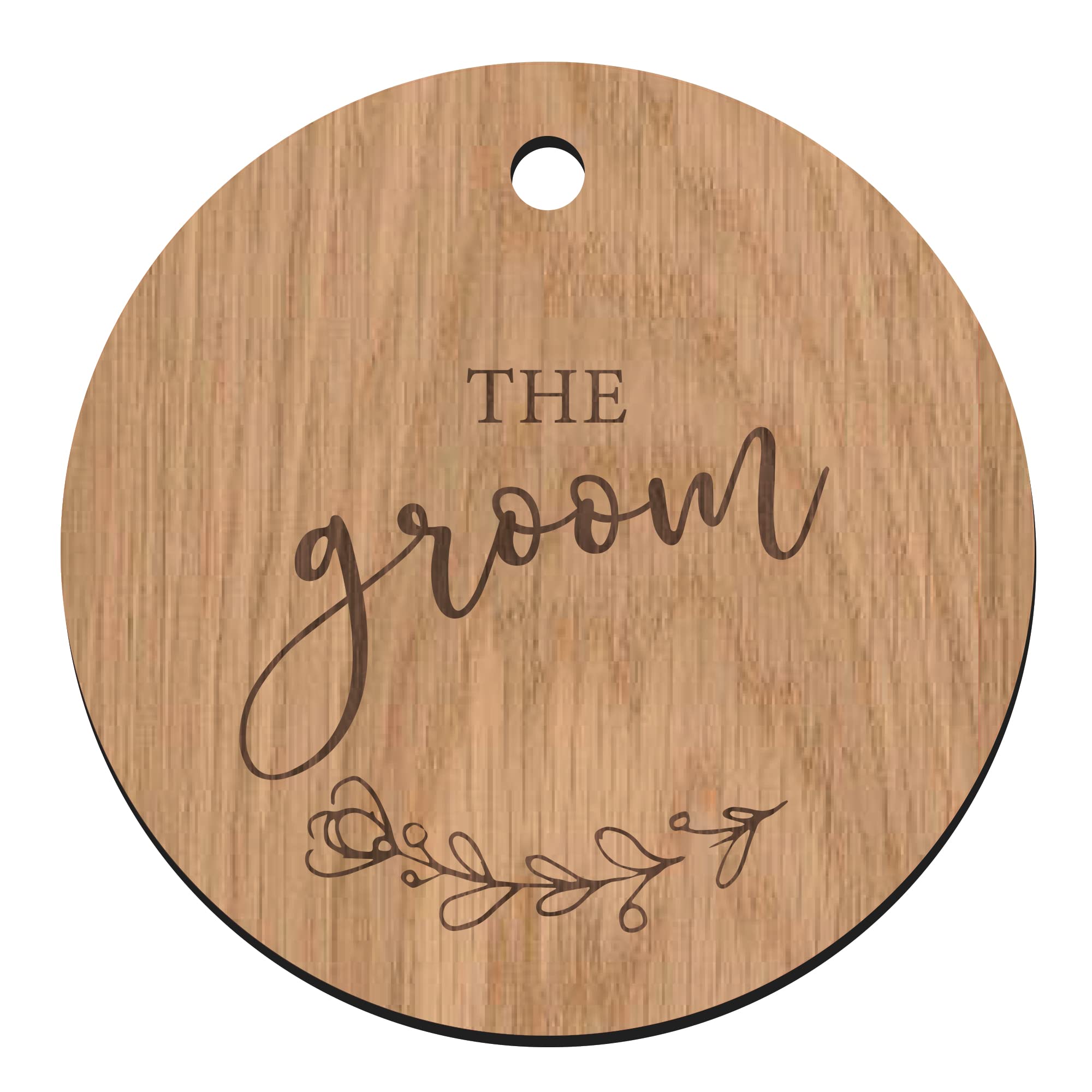 Wooden Wedding Dress Hanger Tag for Bride/Bridesmaid/Flower Girl/Maid of Honour/Mother of the Bride/Groom (The Groom)